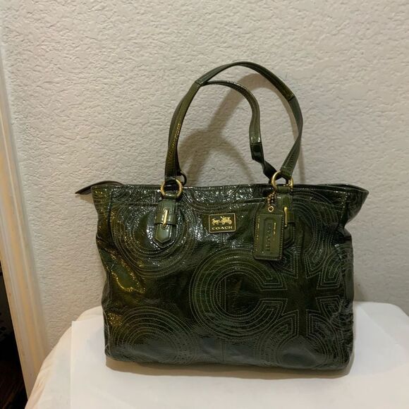Coach Chelsea Olive Inlaid Signature Bag 17879